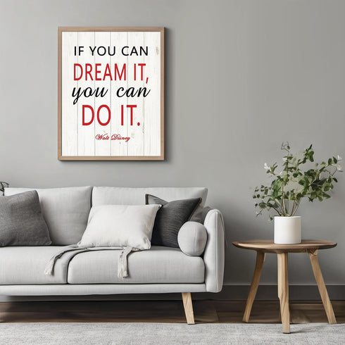 Posterizer 1 pcs-if you can dream it , you can do it- Walt Disney-Motivational & Inspirational Art-Kids Room Art-Gift for Daughter, Son, Kids- UNF...