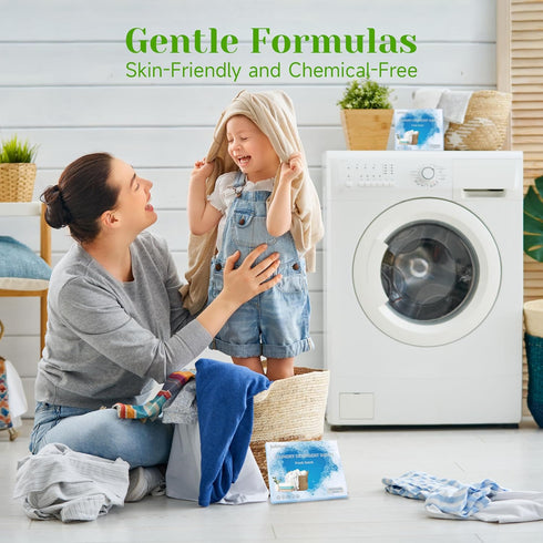 Travel Laundry Detergent - Laundry Sheets Detergent Eco-friendly No Plastic Recyclable Packaging,Washing Detergent Soap Strips for Home Dorm Trave...