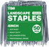 4 Inch 50 Pack Landscape Staples Galvanized Garden Stakes Anti-Rust Landscape Pins for Weed Barrier Fabric, Artificial Turf and Landscape Fabric...