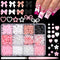 BELICEY 3D Bow Nail Charms 600PCS Flowers Nail Charm Pink&White Flatback Pearls Beads Star Heart Bowknot Cute Nail Charms Nail Supplies Accessorie...