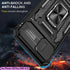LMDAMZ Heavy Duty Case for Apple iPhone 7 Plus/8 Plus, Military Grade Dual Layer Hybrid Cushioning Rubber Bumper Protector with Slide Camera Prote...