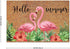 Coconut Door Mat Hello Summer Happy Life Mat Flamingo Indoor Outdoor Entryway Floor Mats Dries Quickly Cursive Backing Plain Easy to Clean Fade Re...