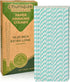 Aqua Paper Straws 10 Inch Extra Long - for Tall Drinks, Baby Shower, Parties, Cocktails - 100 Counts...