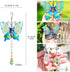 Set 2 Metal Butterfly Suncatchers for Windows - 14" Outdoor Fence Wall Art Decor, Rainbow Prisms Sun Catchers with Crystals Hanging for Home Garde...