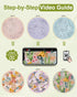 Santune 3 Sets Embroidery Kit,Cross Stitch Kits for Beginners,Needlepoint Kits for Adults with Easy Stamped Flower Pattern Fabric Hand Crafts,Hoop...