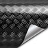 Industrial Utility Diamond Metallic Plate Chrome Finish Wrap Vinyl Underlayer Sheet Adhesive Roll for Shelves Walls Flooring (Black 17.8 inches x ...