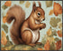 Posterizer 1 pcs- A Squirrel on the ground sorrounded by leaves-Art for Animal Lovers- Gift for Men Women Entrepreneur Teens-decor for Bedroom, Of...