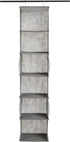 Amazon Basics 6-Tier Hanging Closet Shelf Organizer With Pockets, 8.5" D x 12" W x 9" H, Grey...