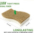 9 Pack Biodegradable Natural Kitchen Sponge - Compostable Cellulose and Coconut Walnut Scrubber Sponge - Eco Friendly Sustainable Sponges for Dish...