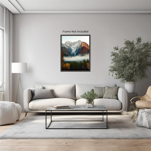 Posterizer 1 pcs-beautiful nature scene with evergreen trees and mountains 4-Landscape & Nature Art-Gift for Art Lovers-Decor for Home & Office- u...