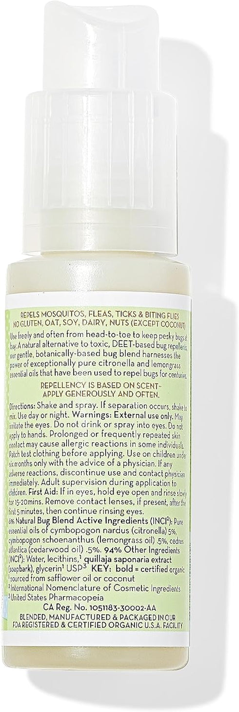 California Baby Natural Bug Repellent Spray | Citronella Bug Spray | DEET-Free | Repels Mosquitoes + Bugs | Allergy Friendly | Great Smell | Baby ...