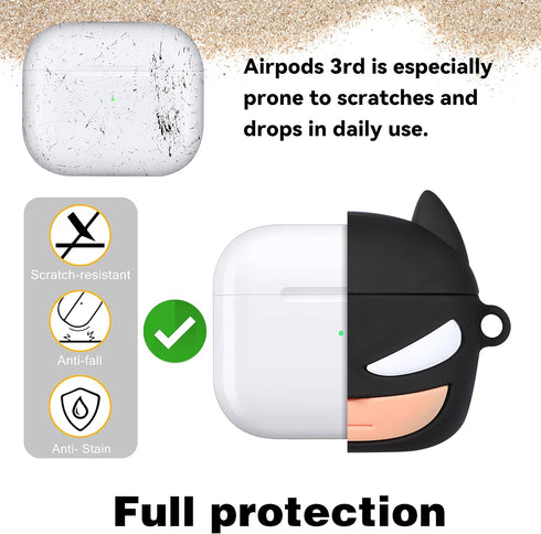Mulafnxal Case for Airpods 3 3rd Generation Cute Soft Silicone 3D Funny Fun Character for Air pod 3 (2021) Cover Kawaii Designer Cartoon Ring Kits...