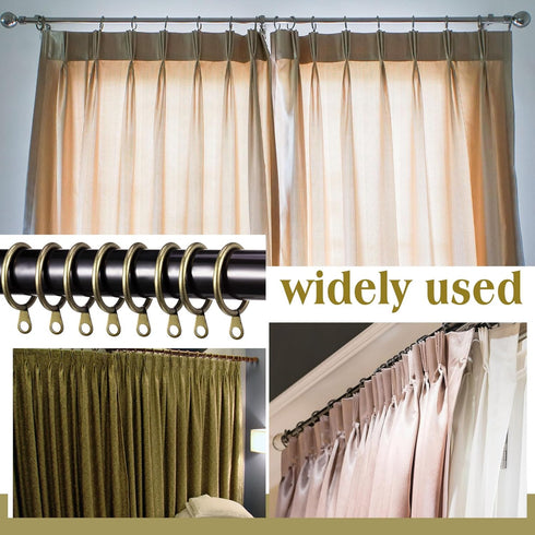 Shappy 20 Packs Metal Drapery Curtain Rings Hanging Rings for Curtains and Rods, Drape Sliding Eyelet Rings 30 mm Internal Diameter(Antique Brass)...