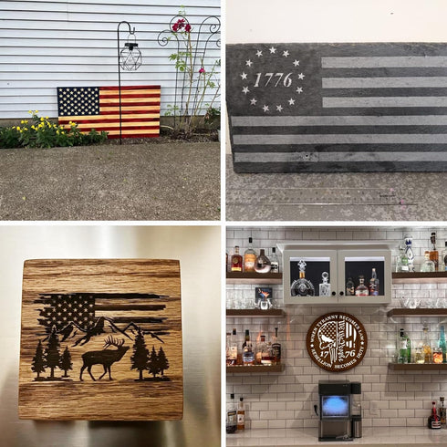 American Flag Stencil Star Stencils for Painting Union 50 Stars 1776 Military We The People Template for Flag Patriotic Wood Burning Stencils for ...