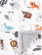 Hudson Baby Unisex Baby Plush Mink and Sherpa Blanket, Alphabet Animals, One Size...
