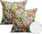 Wildflower Outdoor Waterproof Throw Pillow Covers 18 x 18 Inch Set of 2, Yellow Green Pillowcase Square Cushion Case, Farmhouse Garden Decorative ...