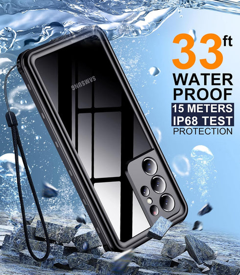 Temdan for Samsung Galaxy S21 Ultra Case Waterproof with Built-in Screen Protector 360 Full Body Underwater Case Shockproof Dustproof for Galaxy S...