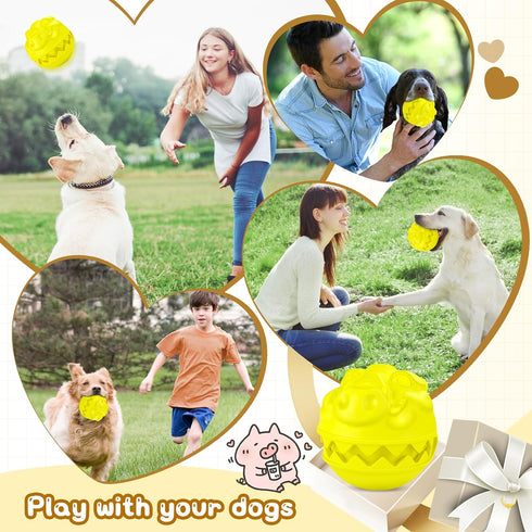 Indestructible Dog Toys for Aggressive Chewers, Tough Dog Chew Toys Balls for Large Dogs, Interactive Treat Dispensing Dog Toys to Keep Them Busy,...