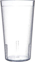 Carlisle FoodService Products Stackable Tumbler with Pebbled Exterior for Restaurants, Cafeterias, And Fast Food, Plastic, 12 Ounces, Clear, (Pack...