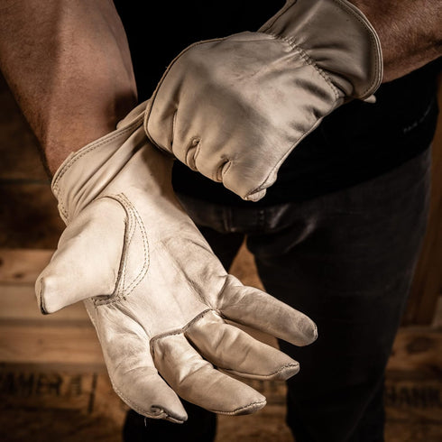 AWP Grain Leather Pigskin Work Gloves for Men and Women, Made with Premium Grain Pigskin Leather, X-Large, Tan...