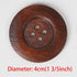 Chenkou Craft 20pcs Big Size 40mm(1 1/2") Brown Round Wood Buttons 4 Holes Craft Sewing Button (Light Brown, 40mm)...