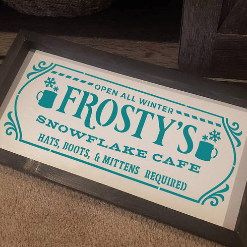 CINPIUK 14PCS Christmas Stencils Painting on Wood, Winter Holiday DIY Farmhouse Wood Signs North Pole Farm Fresh Christmas Tree Santa Reusable Tem...