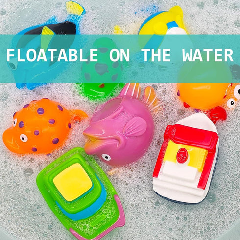 Mold Free Baby Bath Toys - Toy Boats No Hole Infant Toddler Bath Toy for Kids Age 1 2 3 4 Bathtub Water Pool Toys for Infants 6-12-18-24 Months Gi...