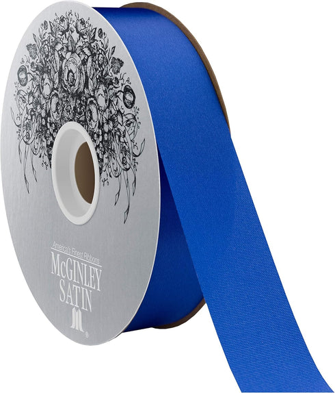 McGinley Mills 1.3" W Acetate Satin Ribbon, Royal Blue, 100 Yard Spool...