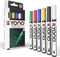 Marabu YONO Acrylic Paint Markers - 6 Fine Point Paint Markers for Metal, Stone, Wood, Canvas, Glass, Ceramic, Graffiti - Paint Pens for Rocks, Mu...