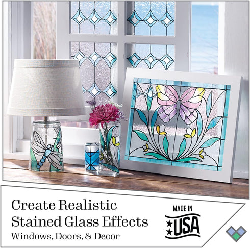 Gallery Glass, Crystal Clear Stained Glass 2 fl oz Brilliant Smooth Finish Paint, Perfect for Easy to Apply DIY Arts and Crafts, 19693...