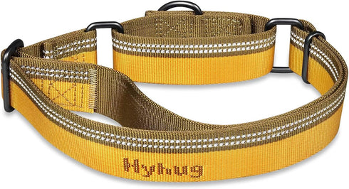 Hyhug Pets Reflective Dog Martingale Collar with Nice Jacquard Weave Nylon for Giant Large Dogs Daily Walking and Training. (Large, Tapenade)...