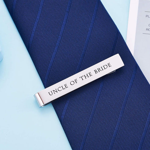 Uncle of The Bride Tie Clip Stainless Steel Tie Bar Thank You for Being A Part of Our Sepcial Day Wedding Family Reunion Gift Best Uncle Ever...