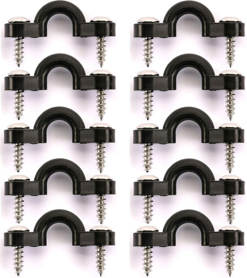 Kayak Pad Eye Kit, 10PCS Nylon Bungee Deck Loops Tie Down Pad Eye with 20 Screws for Boat Kayak Deck Rigging Kit...