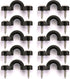 Kayak Pad Eye Kit, 10PCS Nylon Bungee Deck Loops Tie Down Pad Eye with 20 Screws for Boat Kayak Deck Rigging Kit...