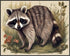 Posterizer 1 pcs- Beautiful raccoon on the grass-Art for Animal Lovers-Floral Botanical Art- Gift for Men Women Entrepreneur Teens-Decor for Home ...