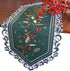 GRANDDECO Holiday Christmas Table Runner, Cutwork Embroidered Floral Holly Berry Dresser Scarf Table Topper for Home Dining Xmas Table Decorations...