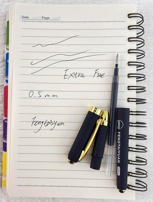 Fengtaiyuan P18Prox6, Gel Pens, Black Ink, Extra FIne 0.5mm, Writting Pens, Smooth, 6 Pack (P18Prox6)...