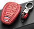 Vitodeco Genuine Leather Smart Key Fob Case Protector Compatible for Alfa Romeo Giulia, Stelvio, Tonale 2017 - 2025 (5-Button, Red)...