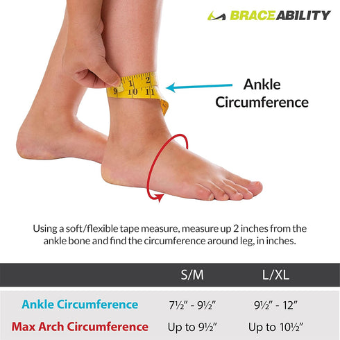BraceAbility Foot Drop Brace - Ankle Orthosis Sock for Toe Walking in Big Kids, Teens, Adults; Supports Charcot Marie Tooth, Peroneal Nerve Injury...