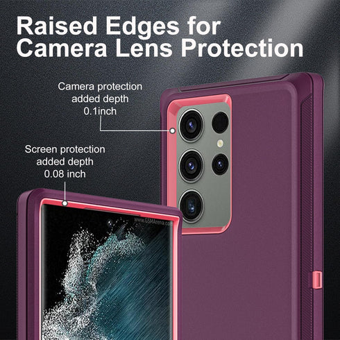 for Samsung Galaxy S22 Ultra Case, Military Grade Shockproof/Drop Proof/Dust Proof Case with 2Pcs Self Healing Flexible TPU Screen Protector & Cam...