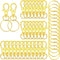 104PCS Swivel Snap Hooks with Key Rings, Metal Lobster Claw Clasp, Keychain Rings for Crafts (Gold, 1.2inch(32mm)...