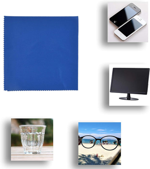 Kare & Kind 5X Microfiber Cleaning Cloths - 8 x 8 inches - for Cleaning Glasses, Eyeglasses, Camera Lens, iPad, Tablet, Smartphone, Laptop, Comput...