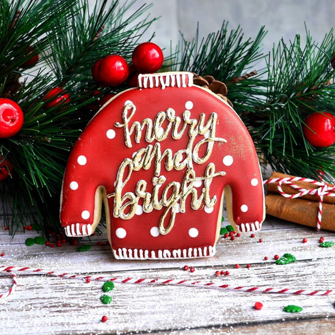 Ugly Christmas Sweater Cookie Cutter, Premium Food Grade Stainless Steel, Dishwasher Safe (Christmas Sweater 2 Piece)...