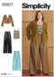 Simplicity Misses' Pleated Wide Leg Pants, Camisole and V-Neck Cardigan Sewing Pattern Kit, Design Code S9826, Sizes 30W-32W-34W-36W-38W, Multicol...