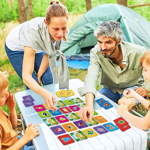 gisgfim 50 Pairs Memory Matching Game for Kids Summer Camp Concentration Games for Preschool Educational Ages 4-8 A Fun & Fast Camp Theme Memory M...