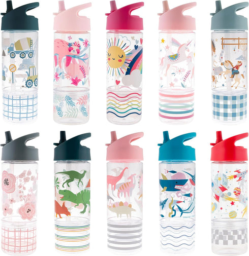 Stephen Joseph SIP and Snack Sloth Bottle Combo Bottle 350ml + Snack Cup 104ml, 2.5”x 8.25” (6.3cm x 2cm), Pink...