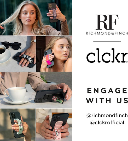 RICHMOND & FINCH Phone Grip Holder and Expanding Stand, Universal Finger Grip Kickstand Compatible with iPhone, Samsung and More, Multiple Viewing...