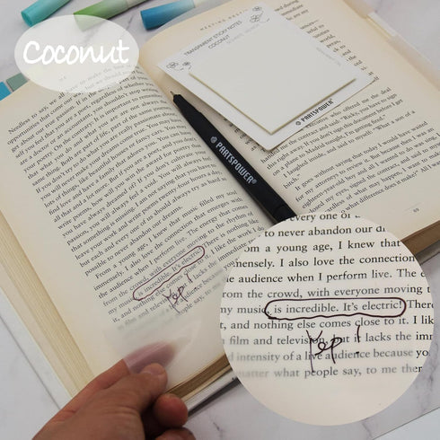Pastel Transparent Sticky Notes, 4 Pads 3X3 Inch See Through Annotating Sticky Notes for Annotating, Bible Journaling Supplies, Office School Supp...