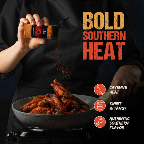 The Spice Lab Nashville Hot Chicken Seasoning - All Purpose Spicy Dry Rub for Chicken Wing Dust Seasoning - Gluten Free & Kosher Southern Flavor –...