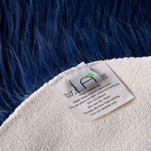 Ashler faux fur rug, Fluffy Shaggy Area Rug Ultra Soft 2 x 3 Feet Sheepskin Fur Rug, Navy Blue Fuzzy Rug Machine Washable Shag Rug, Nursery Decor ...